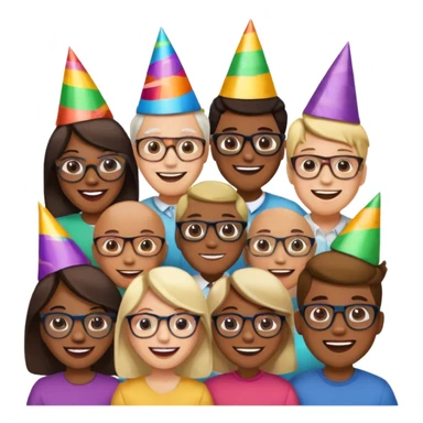 Generate a realistic emoji of someone a group of smart people sticker