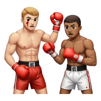 a bloody boxing match sticker