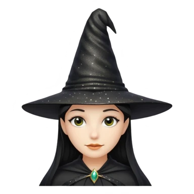 black gitter hat witch sticker