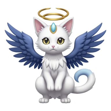 Delcatty-Absol-Meowth-Gatomon-fusion, full body sticker