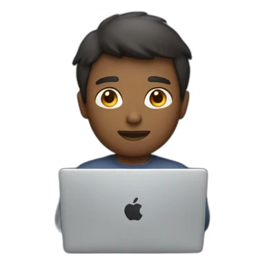 guy working on macbook sticker