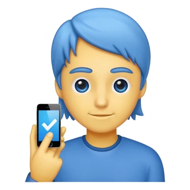 Make me a blue verified check sticker