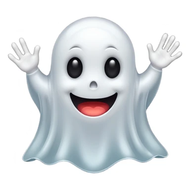 cute creepy smiley ghost sticker