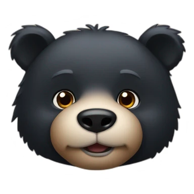 black bear with airpods sticker