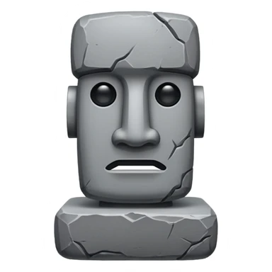Un moai con una ceja levantada sticker