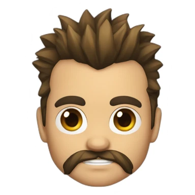 Kraven the Hunter face with high hair sticker