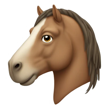 a horse with a face of walrus  sticker