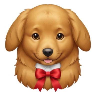 dog with head ribbon and white shirt sticker