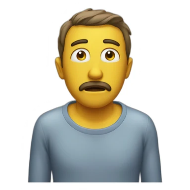 sad man shower sticker