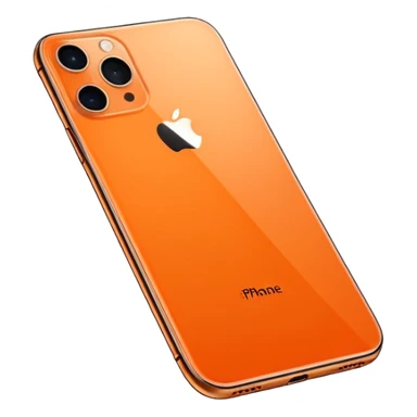 Iphone 17 pro max orange color sticker