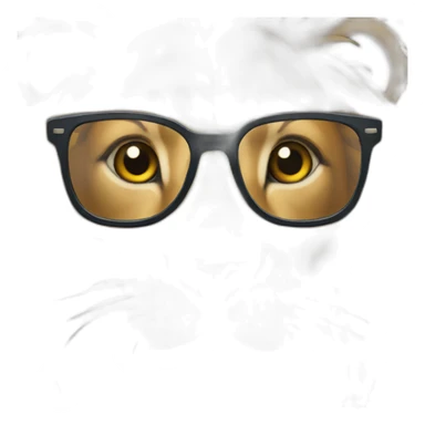 Lion with glasses sticker