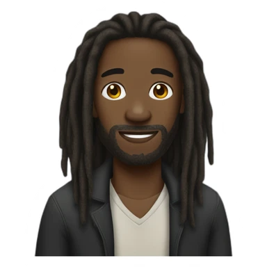 Black man dreadlock sticker