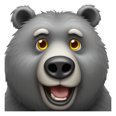 realistic-grey-bear-with-crazy-eyes sticker