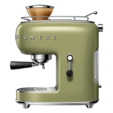 pale olive smeg coffee machine sticker