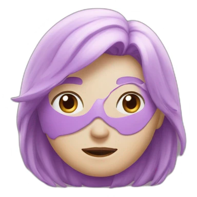 Cœur mauve qui rigole sticker