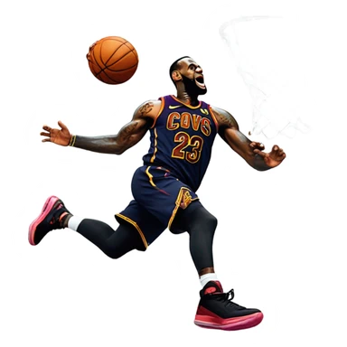 LeBron dunking sticker