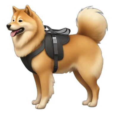 elon musk riding young eurasier sticker