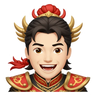 Lu bu laughing mainiatically  sticker