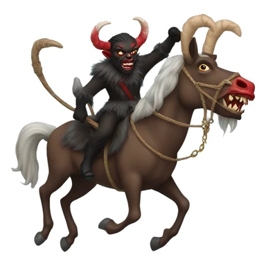 Krampus on a horse sticker