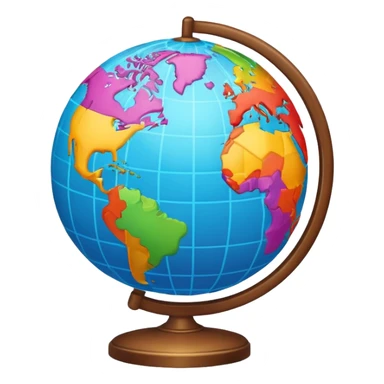 cute globe  sticker