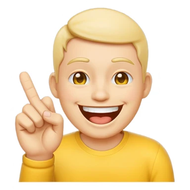 Laughing emoji with middle finger sticker