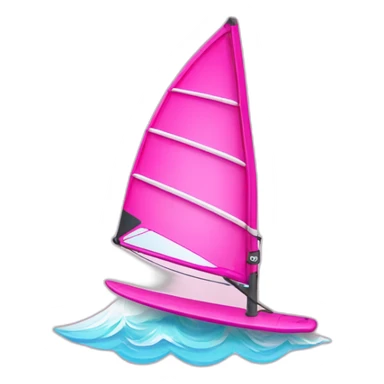 pink windsurf sticker