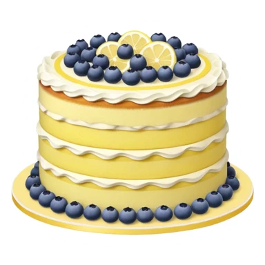 Triple layer lemon and blueberry cake sticker