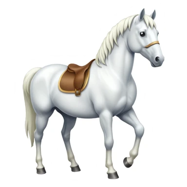 The white horse is realistic up close sticker