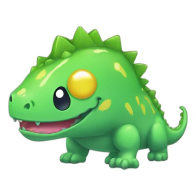 tamagotchi with dinosaur sticker