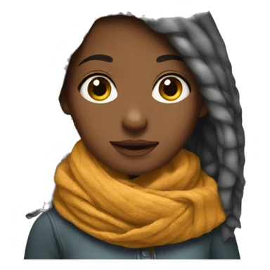 girl wearing a scarf sticker