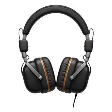 Icon of headphones with square ear pads in the Marshall style. sticker
