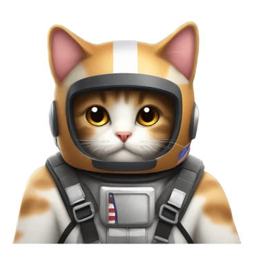 Calico cat with jet pack and American flag dare devil helmet sticker