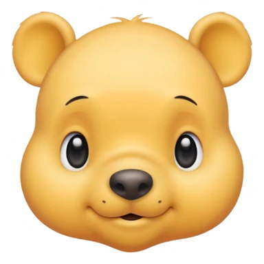 winee the pooh with yellow pastel skin cute and with no body no shirt only the head sticker