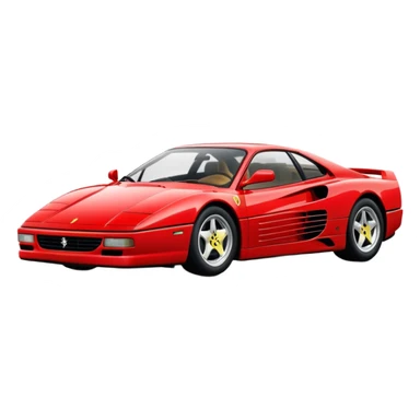 red Ferrari Testarossa sports car sticker