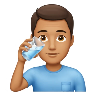 man drinking water sticker