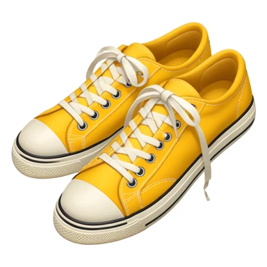 Sneakers (top view) – yellow, the width and height of image must be equal in size sticker