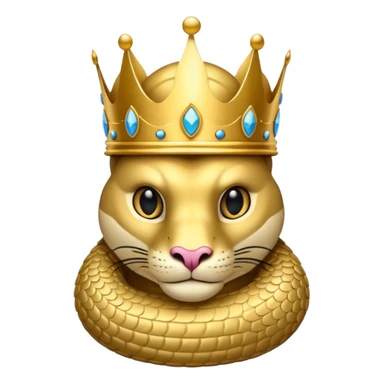 Cobra wearing a king’s crown sticker