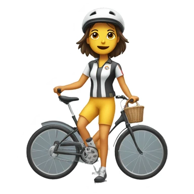 Chica coqueta en bicicleta  sticker