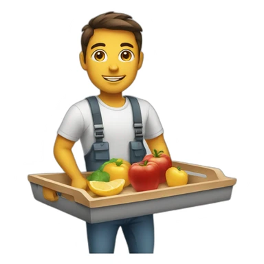 carry a tray sticker