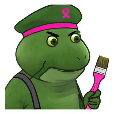 neon pink spam artist painting  sticker