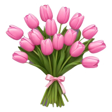 Pink tulip bouquet  sticker