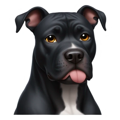 Black pittbull sticker