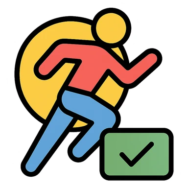 modern energetic simple logo for athlete beginner subscription, suitable for sports app sticker