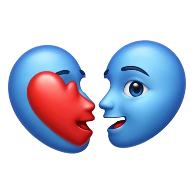 Generadme q el emoji esté 😘 en vez del corazón rojo sea este corazón 🩵 sticker
