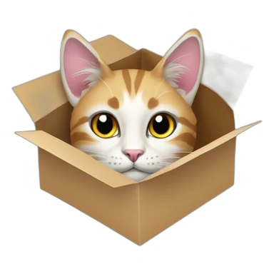 cat from gift box sticker