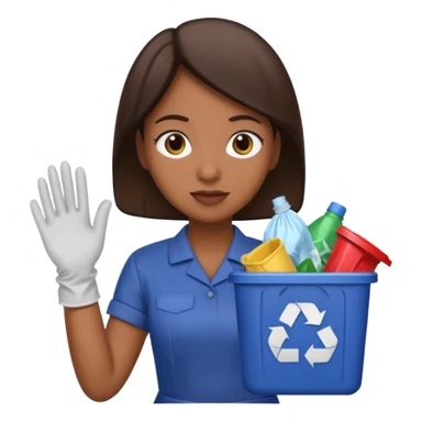 housekeeper taking out the trash sticker