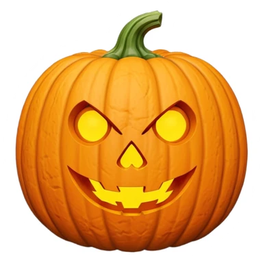 spooky pompkin 3d sticker