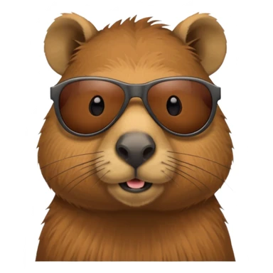 Capybara wearing sunglasses sticker