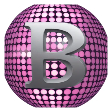letter r in a discoball sticker