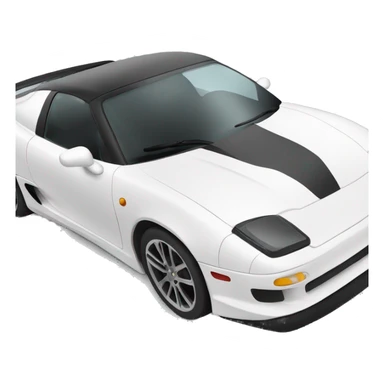 A black and white sports car sticker
